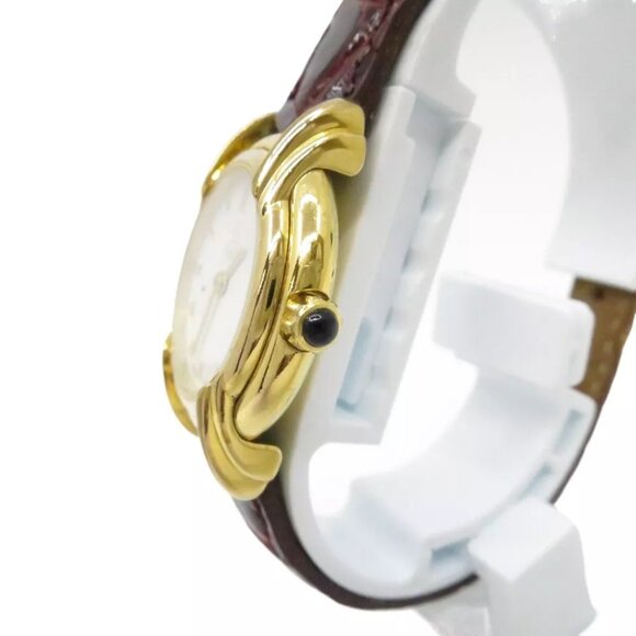 FENDI Quartz Wrist Watch 011-942 Gold Leather - Picture 8 of 12